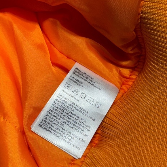H&M Kids Orange Bomber Jacket – Size 10-11Y (EUR 146 / US 12) - Picture 8 of 9